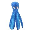 Plush Octopus Soft Dog Stuffed For DogChew Toys Interactive Dog Supplies Fleece Dog Squeaky Toys - Blue