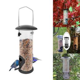 Automatic bird feeder; suspended hummingbird feeder for Garden Yard Outdoor Decoration - Black