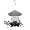 Outdoor garden hanging hummingbird feeder; retractable hummingbird feeder; bird feeder - Green-3