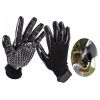 Pet Hair Removal Gloves; Pet Grooming Gloves; Bathing; Hair Remover Gloves; Gentle Brush for Cats; Dogs; and Horses - green - NO.9