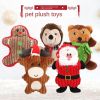 Christmas pet chew toy Pet plush voice toy Christmas molar bite-resistant cute cartoon dog toy - Little snowman