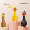 Pet Latex Bite Toy Grows Strangely Standing Chicken Big Mouth Duck Latex Sounding Bite Resistant Dog Toy - Yellow duck