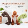 Pet dog plush toys bite resistant teeth grinding vocal toys teeth cleaning absorbing odor dog toys vocal screaming toys - Orange