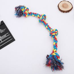 Pet dog knot toy chew resistant big dog dog toy knot dog bite rope pet supplies cat toy dog toy - Color Random