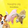 Plush dog toy cartoon cute voice bite-resistant plush toy dog cat toy - Pink