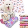 Soft and Fluffy High Quality Pet Blanket Cute Cartoon Pattern Pet Mat Warm and Comfortable Blanket for Cat and Dogs Pet Supplies - Grey stars - For ki