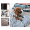 Soft Plush Padded Pet Sleeping Mat Soft Pet Mattress Puppy Dog Cat Sofa Cushion Warm and Breathable Large Dog Pet Bed Dog Mat - light grey - S(35X50CM