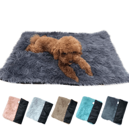 Soft Plush Padded Pet Sleeping Mat Soft Pet Mattress Puppy Dog Cat Sofa Cushion Warm and Breathable Large Dog Pet Bed Dog Mat - Light Brown - S(35X50C