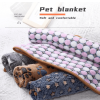 Soft and Fluffy High Quality Fluffy Cute Star Printing Pet Mat Warm and Comfortable Pet Blanket for Dogs and Cats Pet Supplies - Brown dog paw - middl