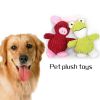 1pc Plush Dog Toys Squeaky Puppy Chew Toy Interactive Cat Toys Pet Dog Sound Toys For Small Medium Dogs - red