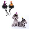 Dog Hat Pet Halloween Hat Cat Hat Accessories Pet Headgear Christmas Halloween Hat Adjustable Dog Accessories Halloween - black