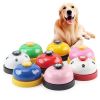 Pet Toy Training Called Dinner Small Bell Footprint Ring Dog Toys For Teddy Puppy Pet Call - Pink