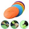 Pet UFO Toys New Small Medium Large Dog Flying Discs Trainning Interactive Toy Puppy Rubber Fetch Flying Disc 15CM - Orange