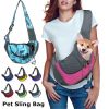 Pet Puppy Carrier S/L Outdoor Travel Dog Shoulder Bag Mesh Oxford Single Comfort Sling Handbag Tote Pouch - Dark Blue - S