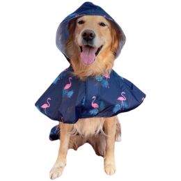 Waterproof Cape for Large and Small Dogs Windproof Raincoat Poncho for Pets - Flamingo2XL