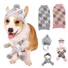 Autumn-Winter Vintage Jacquard Dress for Pet Dogs - Gray sweaterM