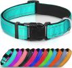 Reflective Dog Collar; Soft Neoprene Padded Breathable Nylon Pet Collar Adjustable for Medium Dogs - Black - Medium (Pack of 1)