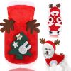 2021 New Pet Clothes Fall/winter Flannel Warm Festive Dress Elk Christmas Dress - as the picture - XXL-2