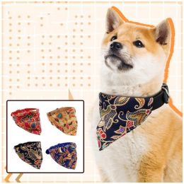 New Adjustable Pet Dog Triangular Bandage Puppy Cat Scarf Bandana Collar Bibs Cat Neck Decor Dress Up Birthday Party Washable - blue - 30cm