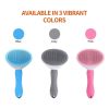 One-click Hair Removal Pet Comb Cat Comb Automatically Faded Dog Comb Pet Supplies Dog Brush Pet Accessories Pet Grooming - pink