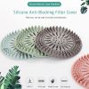 Round Silicone Drain Hair Catcher Drain Cover Hair Trap Kitchen Sink Strainer Bathroom Shower Bath Stopper Filter For Kitchen - gray