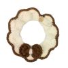 White Dog Cat Handmade Knitted Collar Brown Knotbow Pet Necklace Crocheting Scarf Necktie Bib - Default