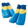 4 Pcs Dog Knitted Socks Pet Leg Socks Teddy Small Dog Waterproof Coated Socks Scratch Proof Protective Socks, Blue 4# - Default