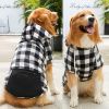 1pc Black Plaid Zip Pocket Pet Sweatshirt; Dog Clothes For Puppy And Cat; Pet Apparel - black - XS