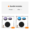 Dog Talking Button For Communication; Voice Recording Button Pet Training Buzzer; Dog Buttons - Purple+Blue