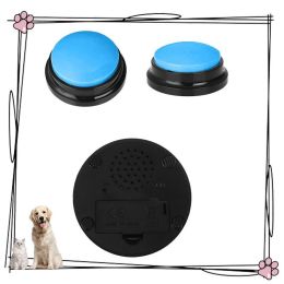 Dog Talking Button For Communication; Voice Recording Button Pet Training Buzzer; Dog Buttons - Blue