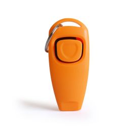 Dog Whistle Clicker; Dog Training Whistle; Dog Behavior Training Tool With Keychain - Orange