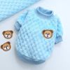 New Winter Pet Clothes; Cute Fleece Puppy Dress Warm Cat Coat; Pet Apparel; For Small & Medium Dogs - Sky Blue - M