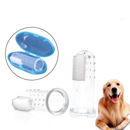 Popular Silicone Dog Toothbrush Pet Toothbrush Finger Cover Cat And Dog General Finger Toothbrush Sp - Transparent - Pet Toothbrush (box)