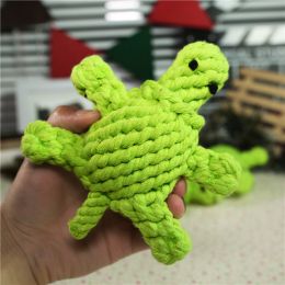 Natural Jute Dog Chewing Rope For Dental Tough With Cute Animals Fruit Eco-Friendly Knot - Turtle