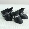 Dog Adjustable Straps & Waterproof Outdoor Booties For Snow & Rain - Black - S