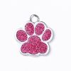 New Year Pet ID Tags; Personalized Dogs Tags; Footprint Engraved Dog Tag Ornament - Rose Red - one-size