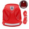 No Pull Pet Harness Vest For Dog & Cat; Step-in Puppy Harness For Small Medium Dogs; Reflective Strip - Red - M