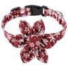 Sunflower Christmas Pet Collar Pet Bow Tie Collar With Adjustable Buckle For Dogs And Cats - Dark Red - XS