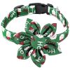 Sunflower Christmas Pet Collar Pet Bow Tie Collar With Adjustable Buckle For Dogs And Cats - Army Green - S