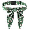 Sunflower Christmas Pet Collar Pet Bow Tie Collar With Adjustable Buckle For Dogs And Cats - Dark Green - XS