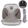 No Pull Pet Harness Vest For Dog & Cat; Step-in Puppy Harness For Small Medium Dogs; Reflective Strip - Grey - M