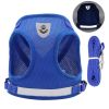 No Pull Pet Harness Vest For Dog & Cat; Step-in Puppy Harness For Small Medium Dogs; Reflective Strip - Blue - M