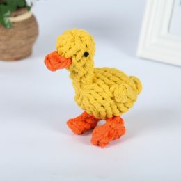 Natural Jute Dog Chewing Rope For Dental Tough With Cute Animals Fruit Eco-Friendly Knot - Duck