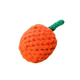 Natural Jute Dog Chewing Rope For Dental Tough With Cute Animals Fruit Eco-Friendly Knot - Orange