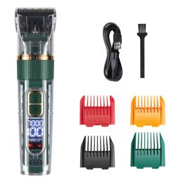 Dog Hair Clippers Set Low Noise Rechargeable Cordless For Dogs; Dog Grooming Clippers - Green - Standard Version