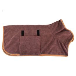 Pet Bath Towel For Dog & Cat; Microfiber Dog Bathrobe; Absorbent Cat Towel; Quick Dry Pet Bathrobe - Coffee - XL