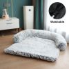 Pet Sofa; Warm Plush Pet Cushion For Indoor Dogs & Cats; Dog Blanket; Washable Pet Bed - Light Grey - XS