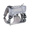 Tactical Dog Harness For Small Medium Large Dog; Dog Harness Vest With Soft Padded And D-Ring Collar - Grey - M