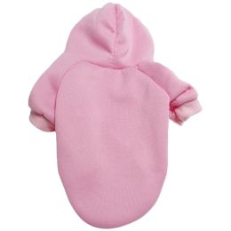 Pet Sweatshirt With Hoodie; Machine Washable Sweater For Dogs Puppies Sweater Clothes Apparel - Pink - M