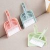 Pet Cleaning Broom Set With Broom And Trash Shovel; Pet Cleaning Scoop - Green+Light Blue